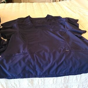 *3* Cherokee INFINITY Navy Blue Scrub Tops Size 3XL XXXL